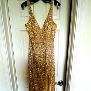 Gold Sequin Dress